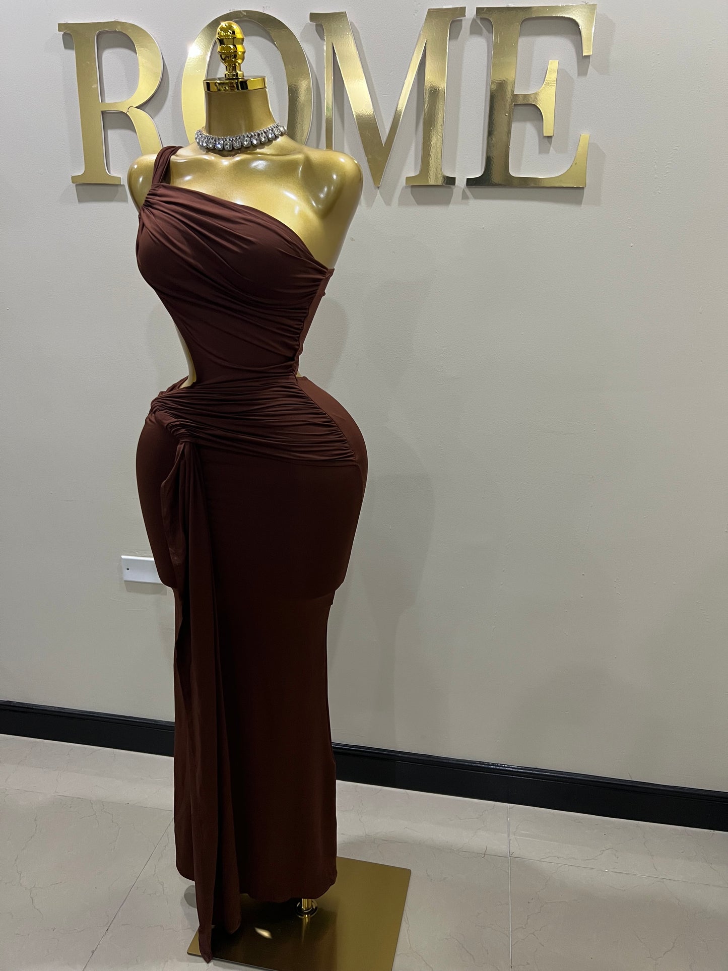 Emma Giselle Dress (Brown)