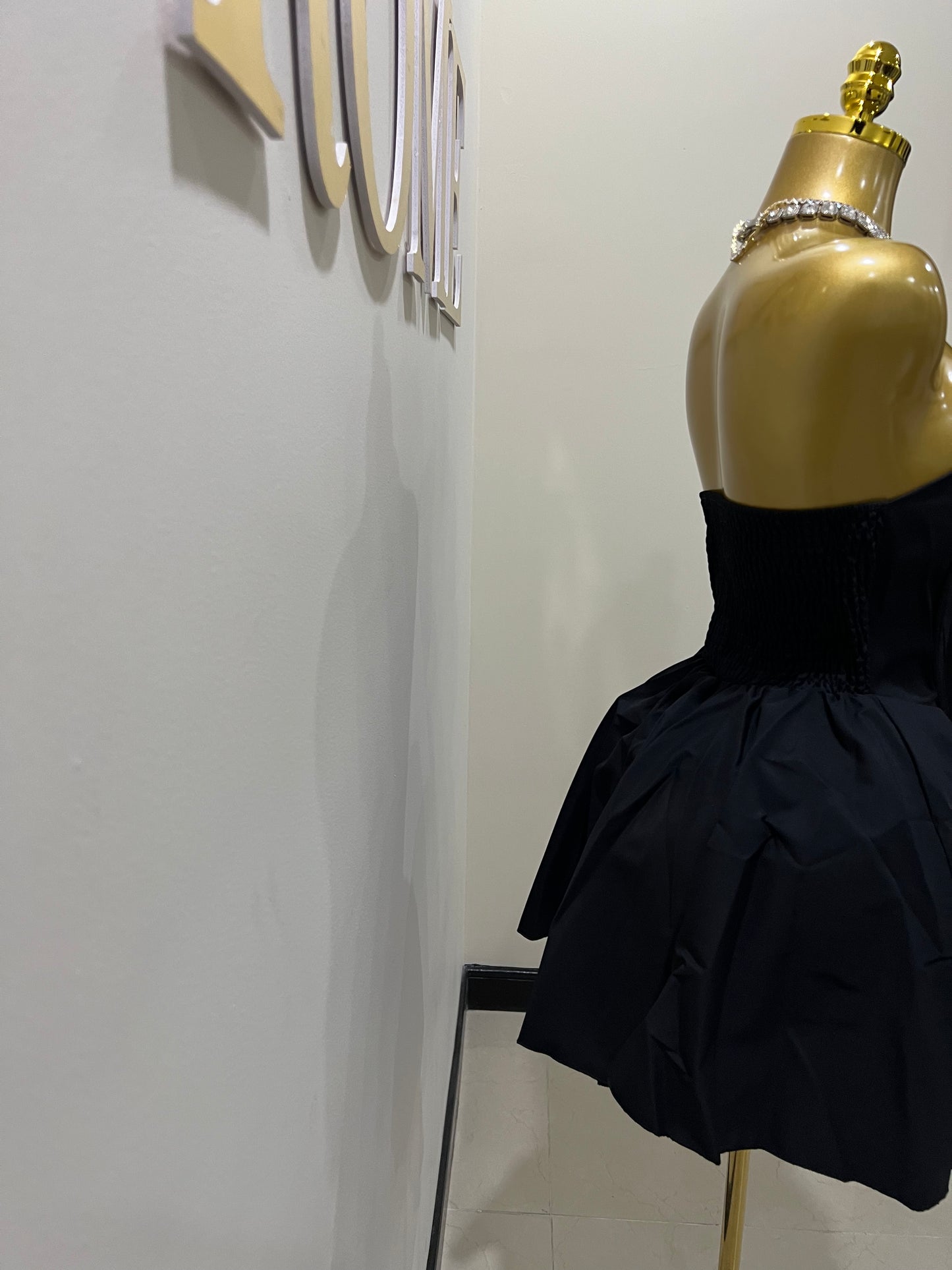 Saffina Princess Diana Dress (Black)