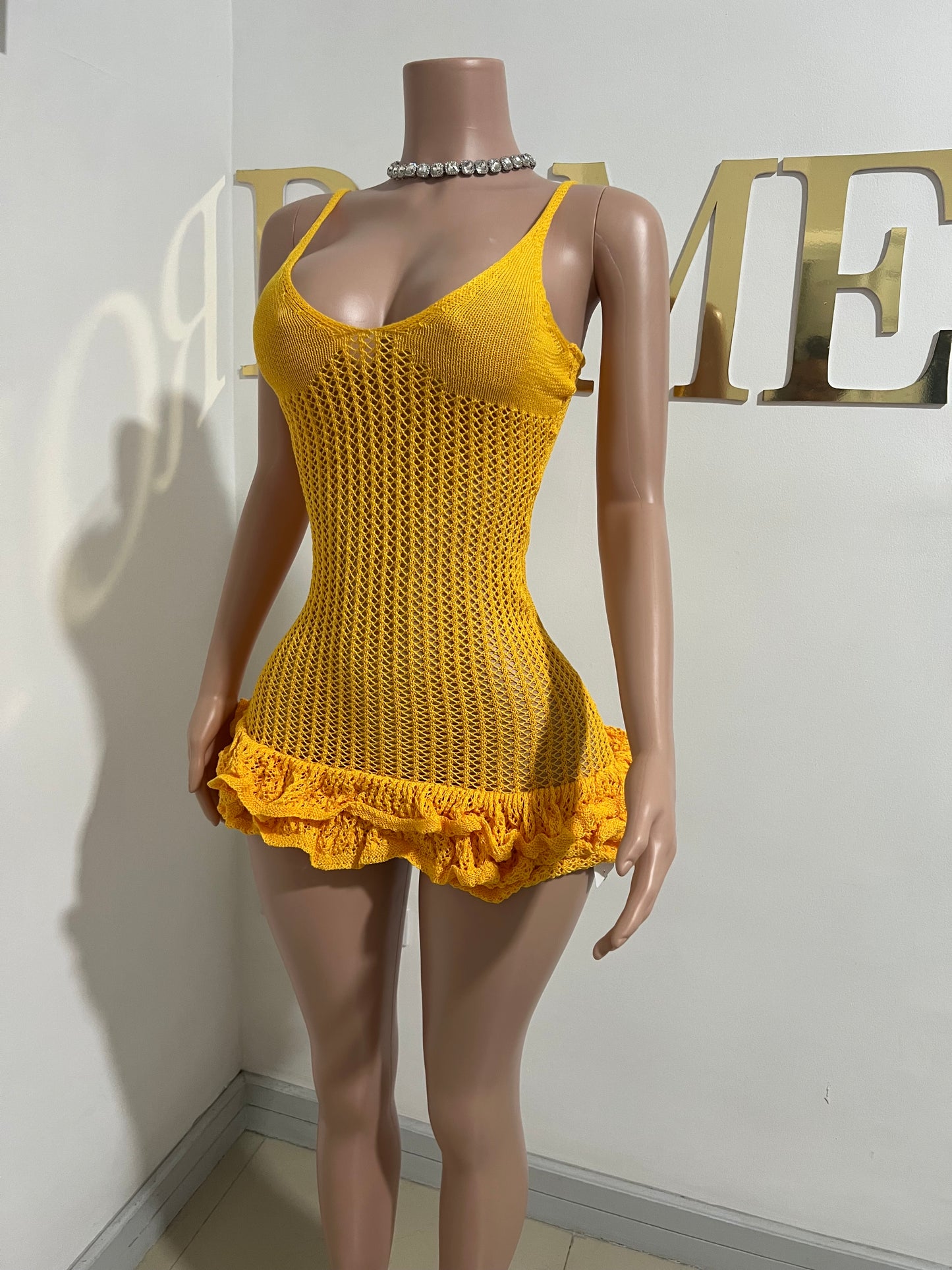 Azalea Crochet Dress (Yellow)