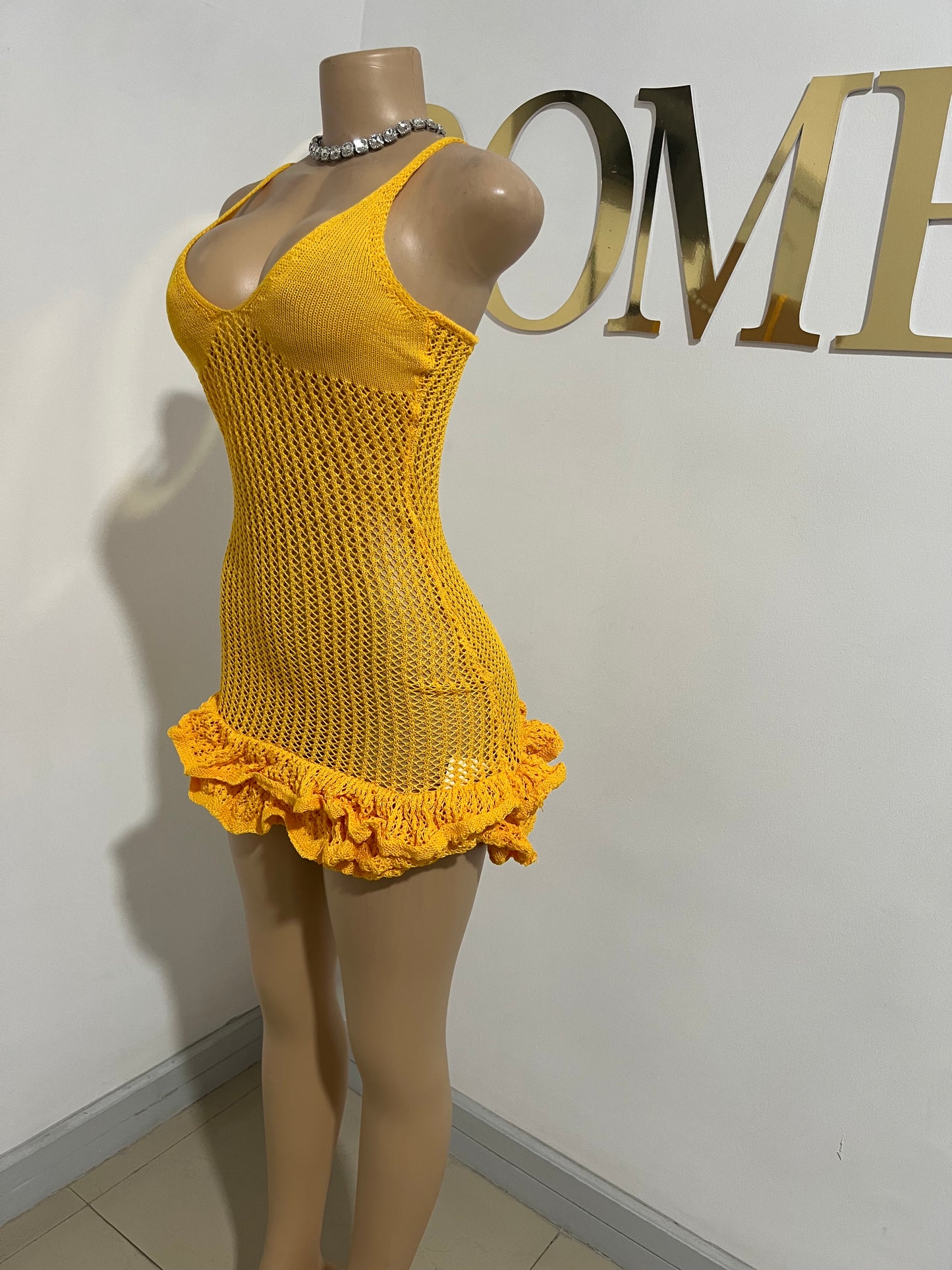 Azalea Crochet Dress (Yellow)