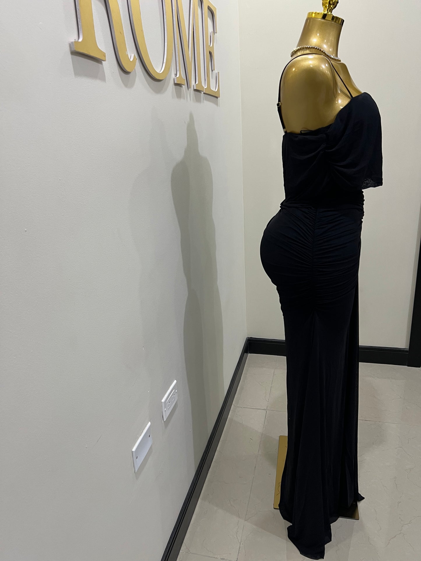 Michelle Taylor Spaghetti Strap Dress (Black)
