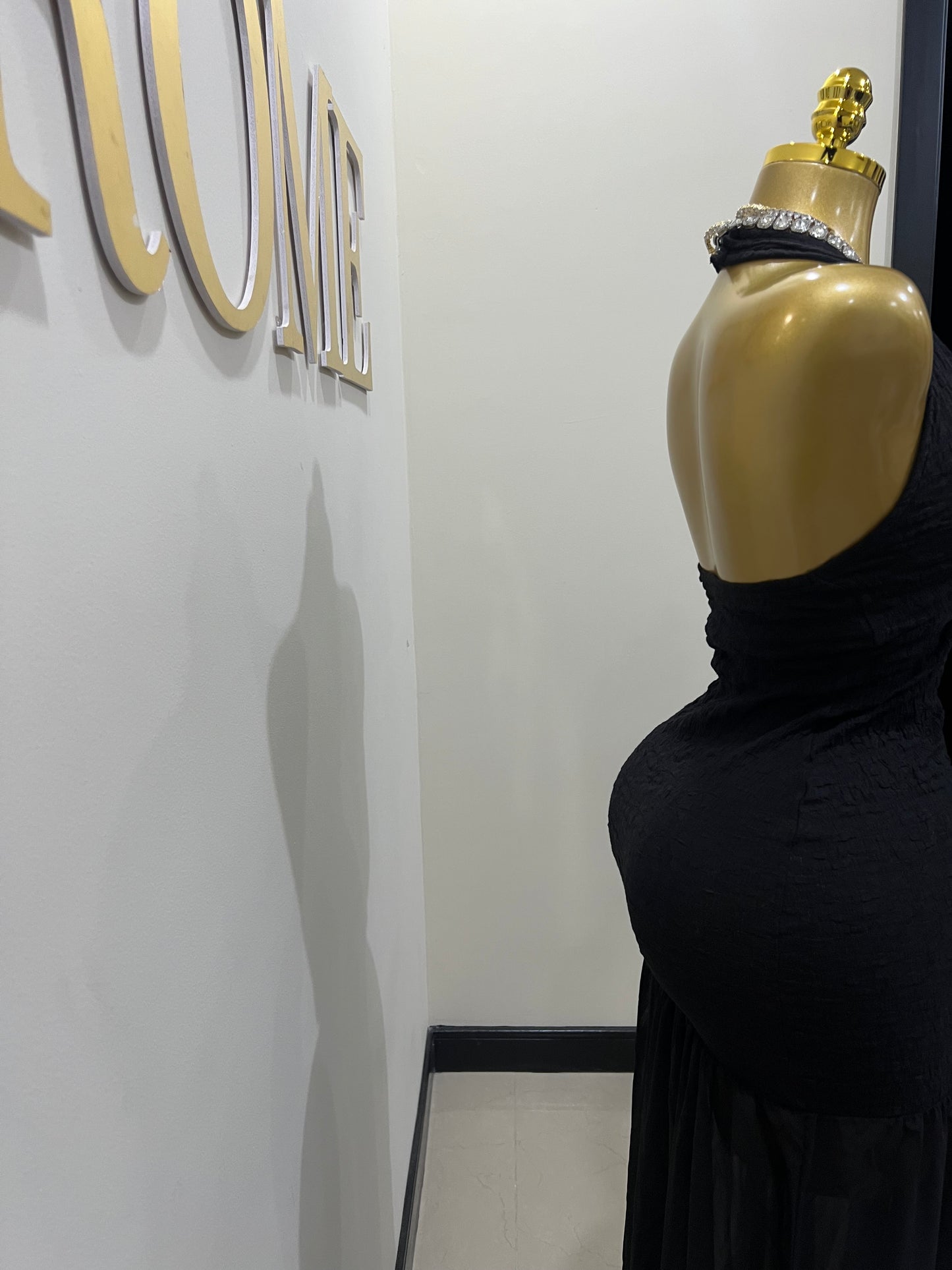 Athena Swirl Dress (Black)