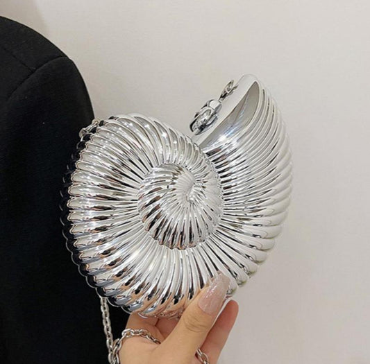 Spiral Shell Bag (Silver)