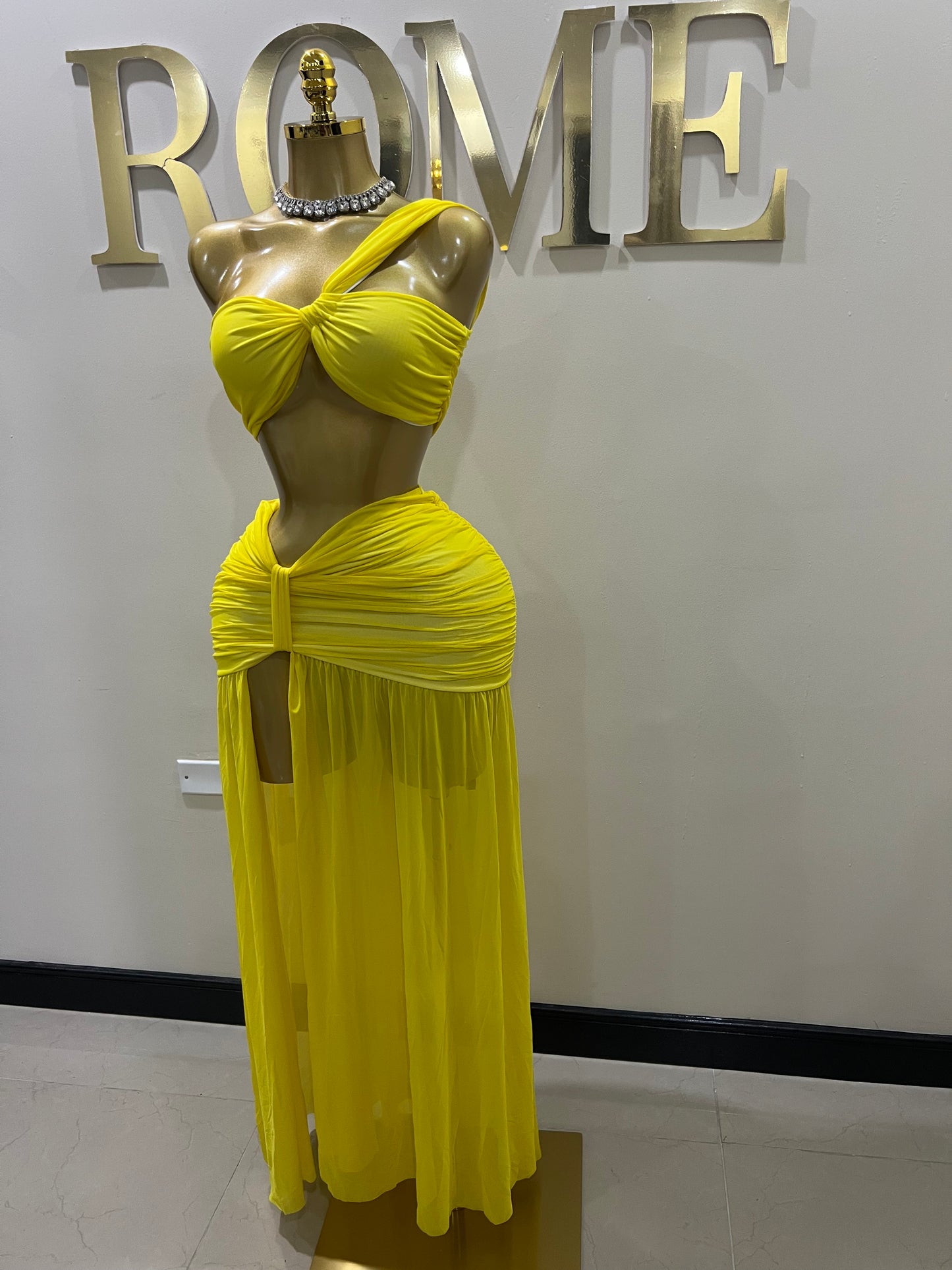 Emma Giselle Skirt Set (Yellow)
