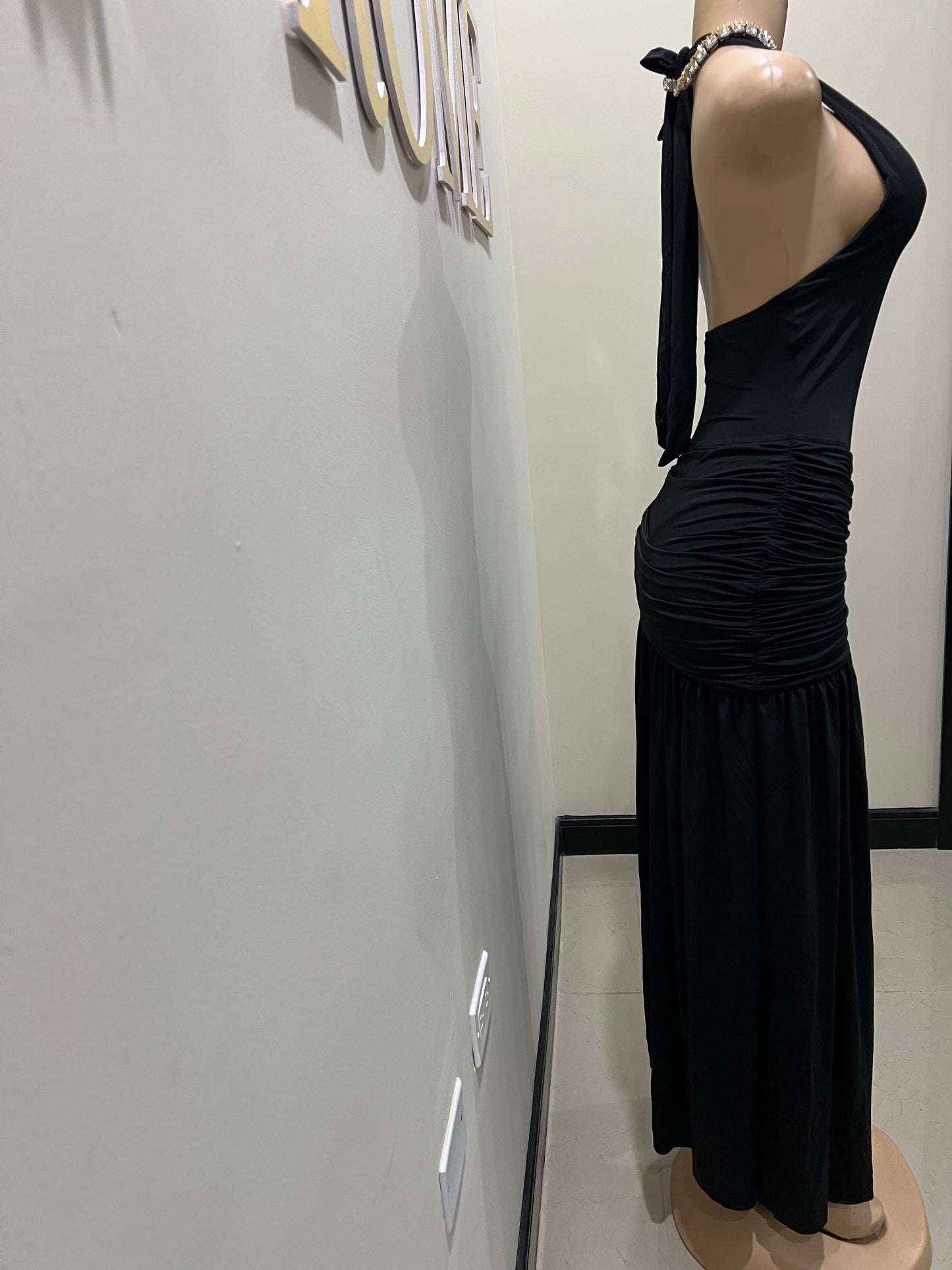 Nara Petal 2 Pcs Bodysuit & Skirt Set (Black)