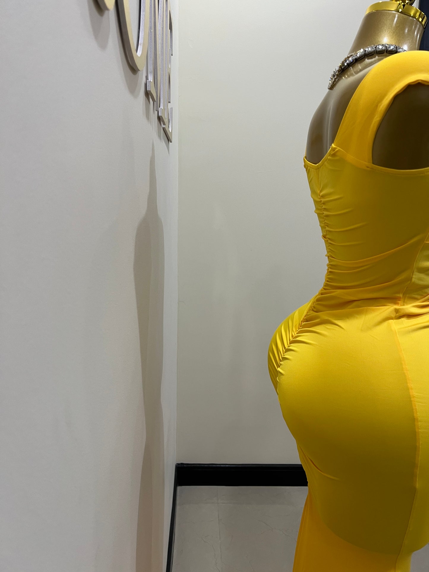 Kerry Elle Train Dress (Yellow)