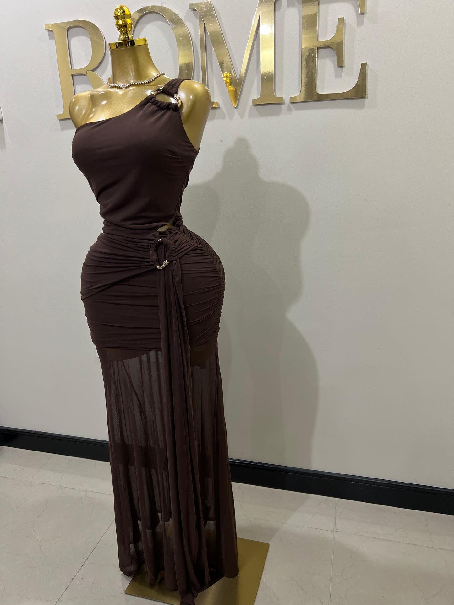 Celest Dress (Brown)