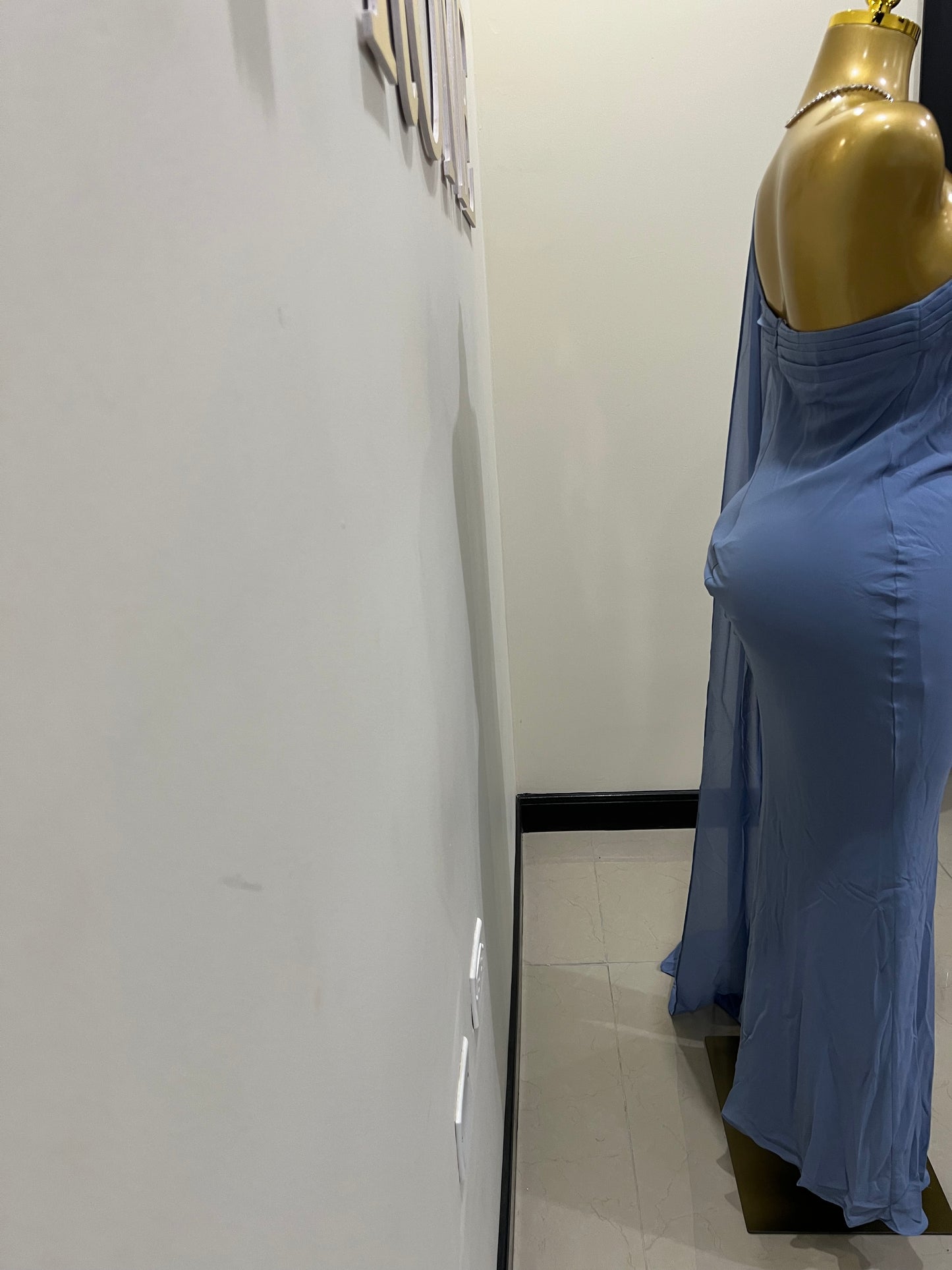 Isabella Chiffon Dress (Blue)