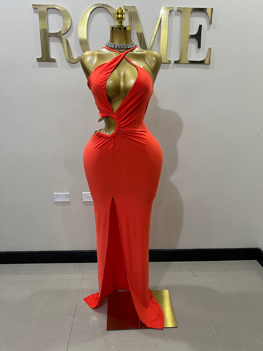 Snake Ming Dress (Orange)