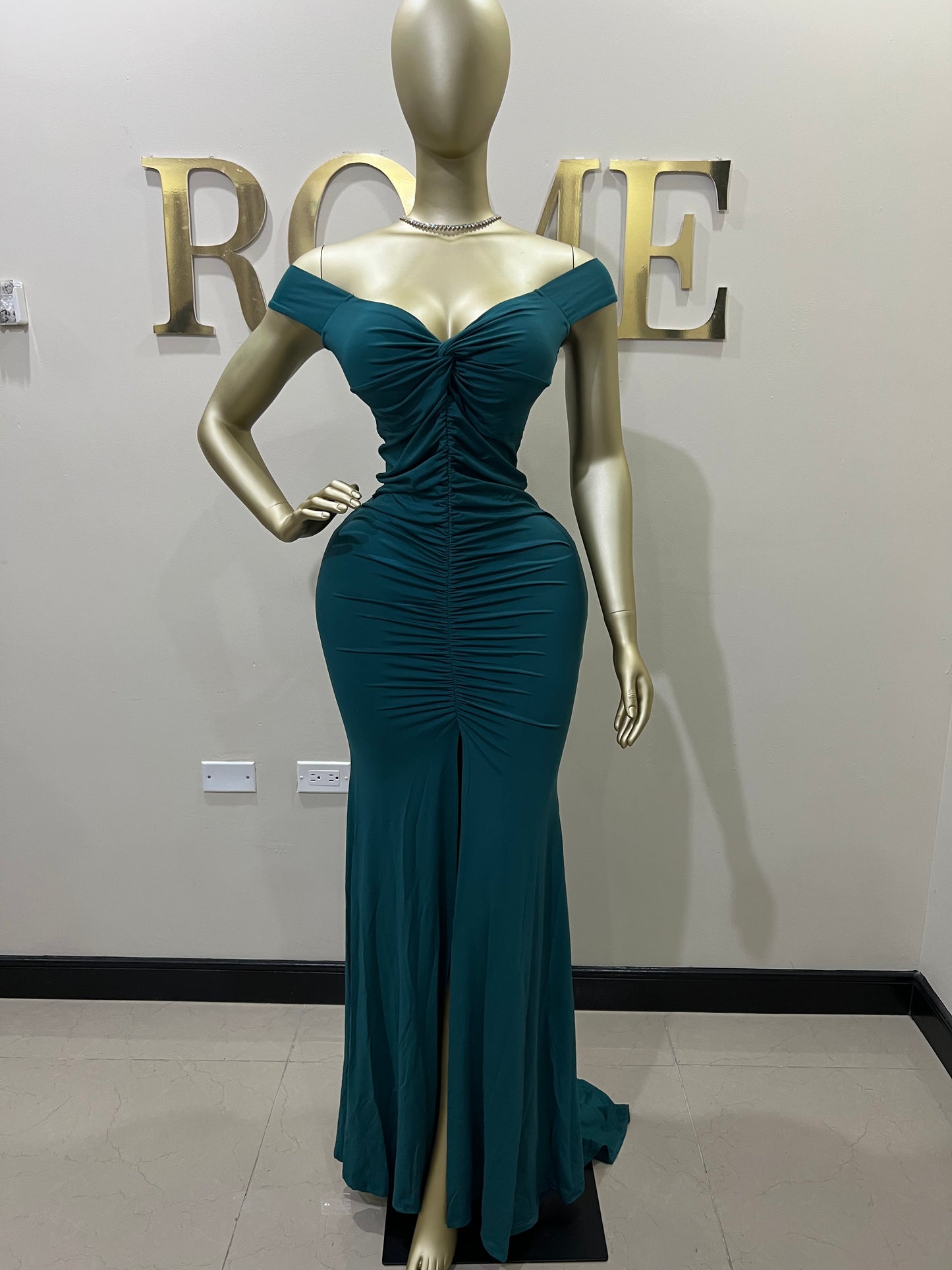 Kerry Elle Train Dress (Green)