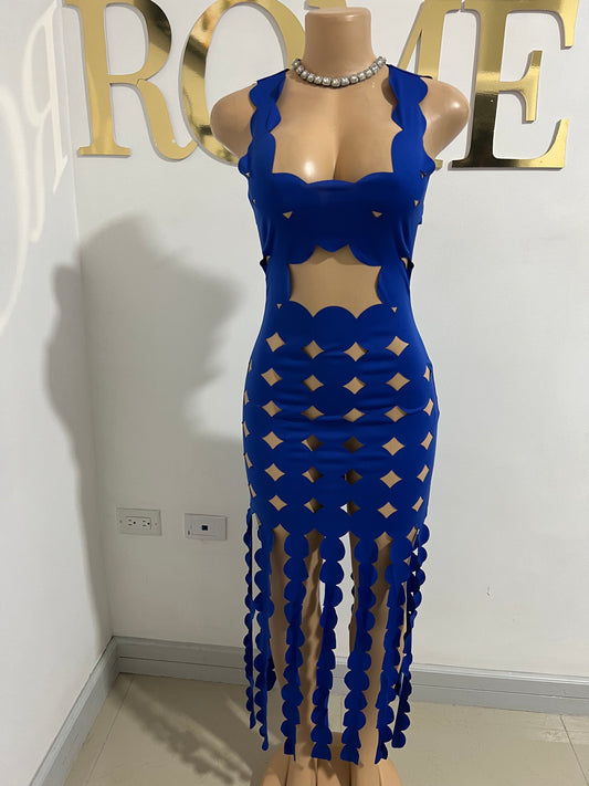 Tracy Cut Out Dress (Blue)