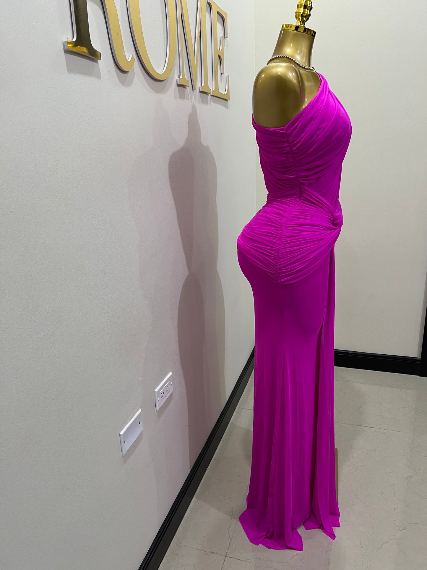 Michelle Petal Grace Dress (Bright Pink)