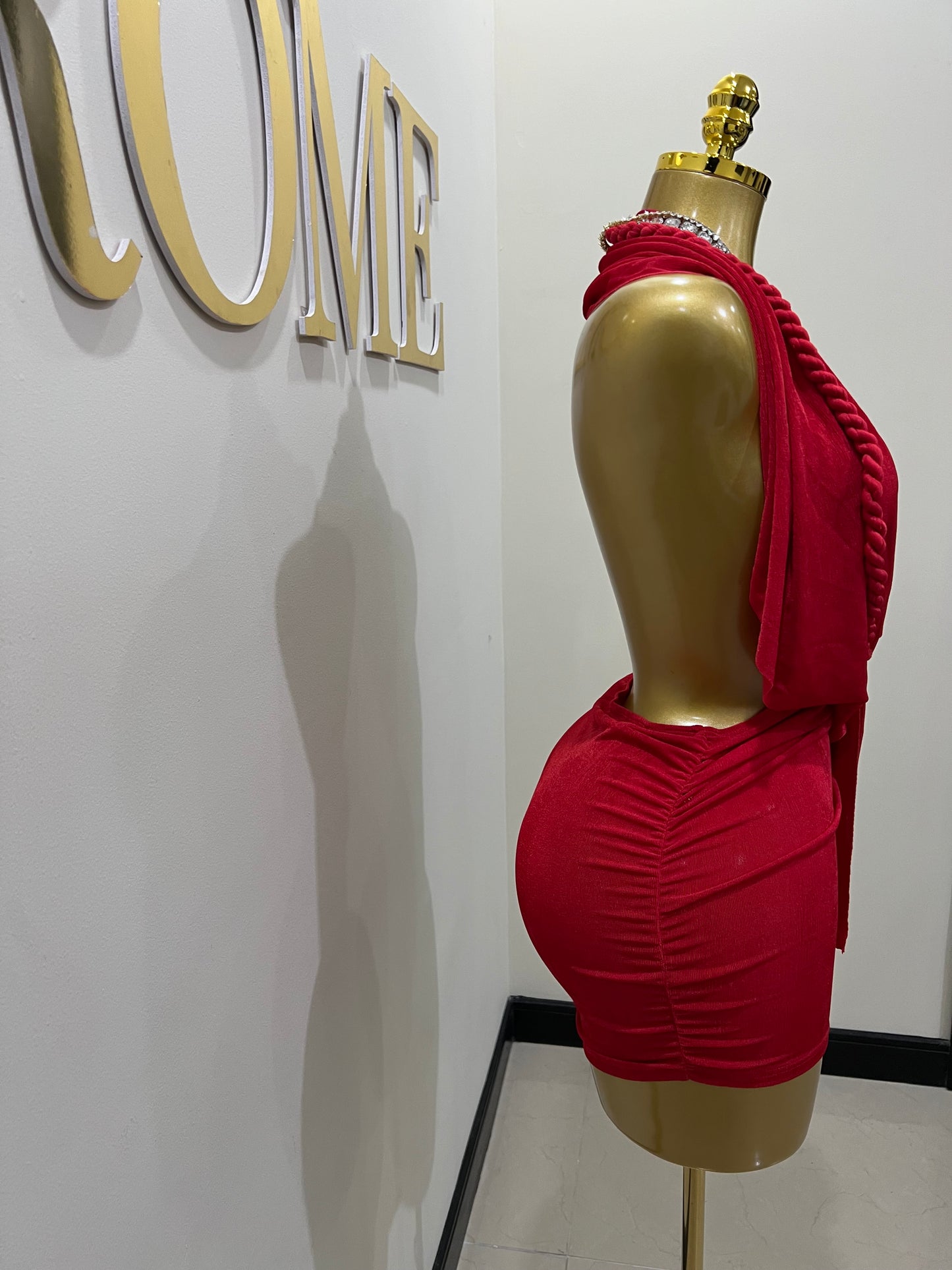Cassie Rope Dress (Red)