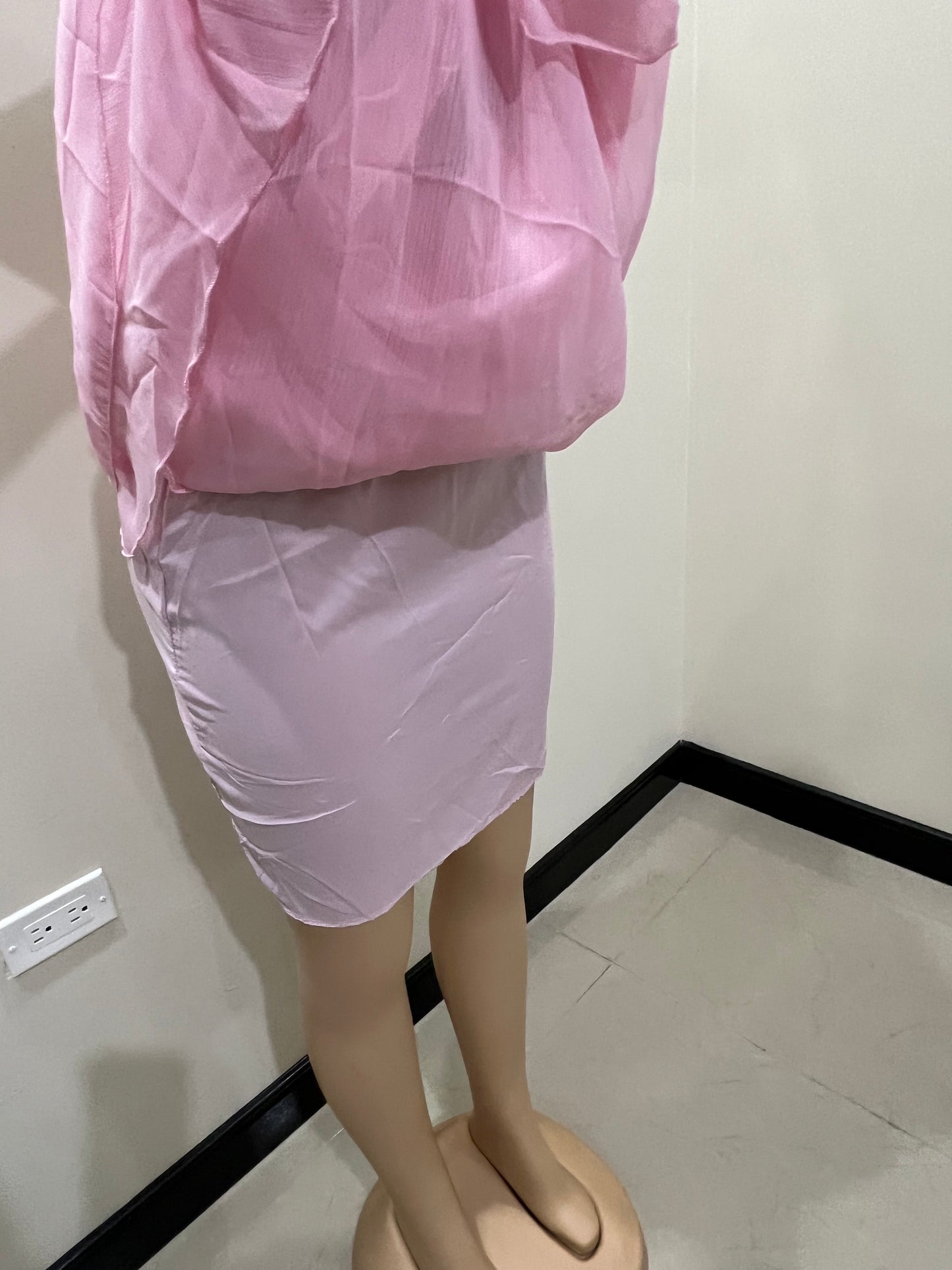 Rumi Ruffle Long Dress (Pink)