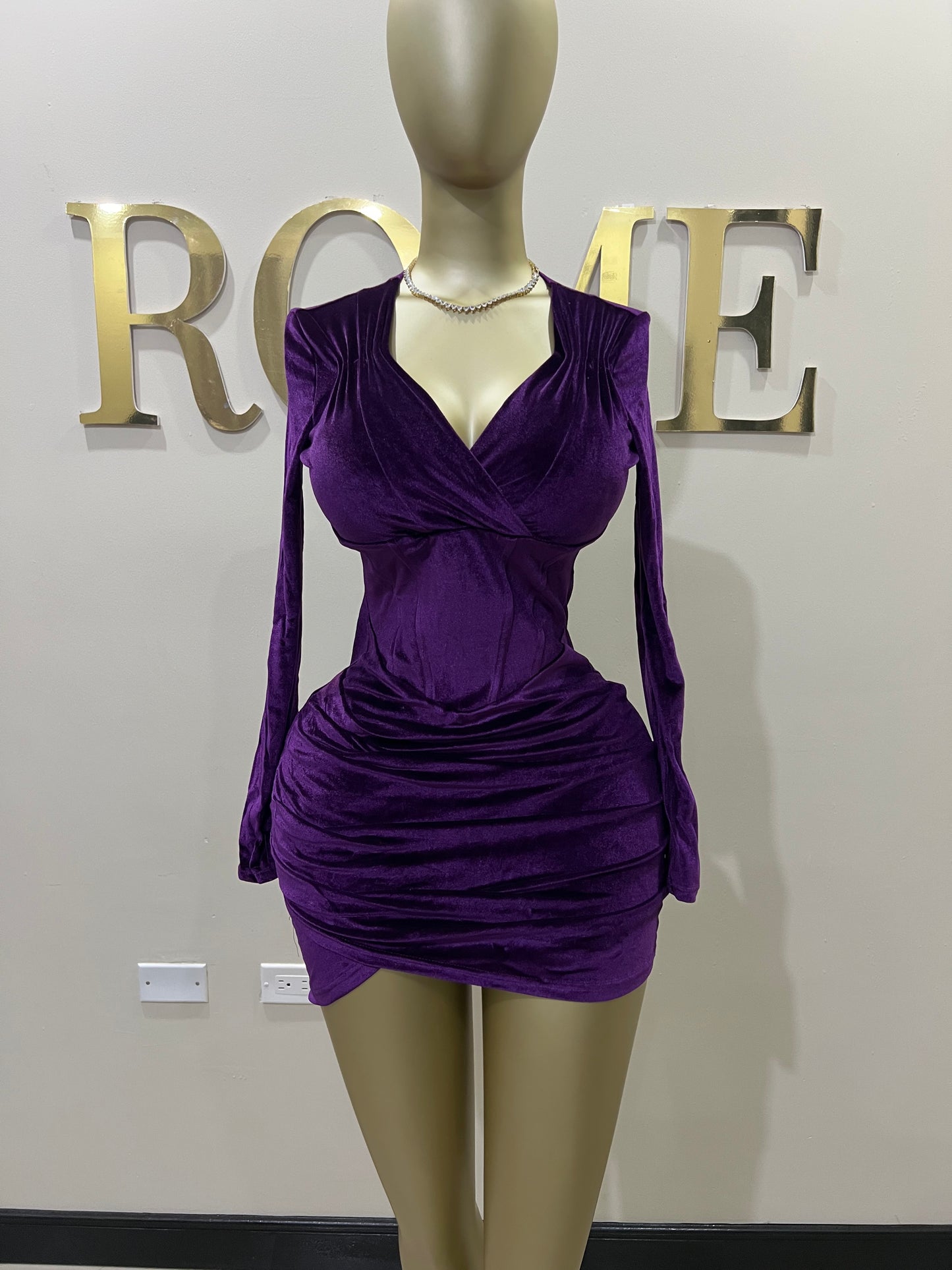 Adele Sweetheart Dress (Purple)