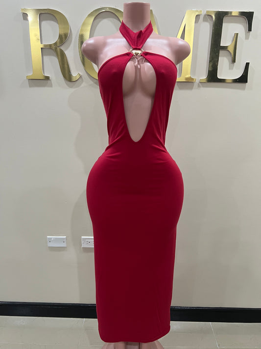 Kim Slay Seashell Dress (Red)