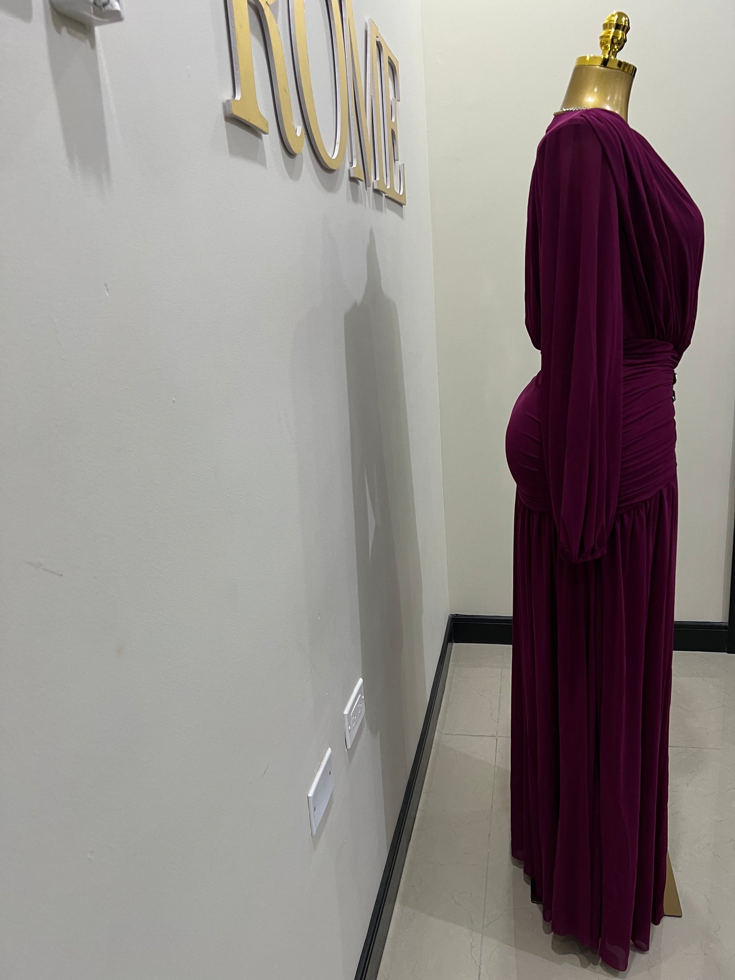 Michelle Valor Dress (Plum Purple)