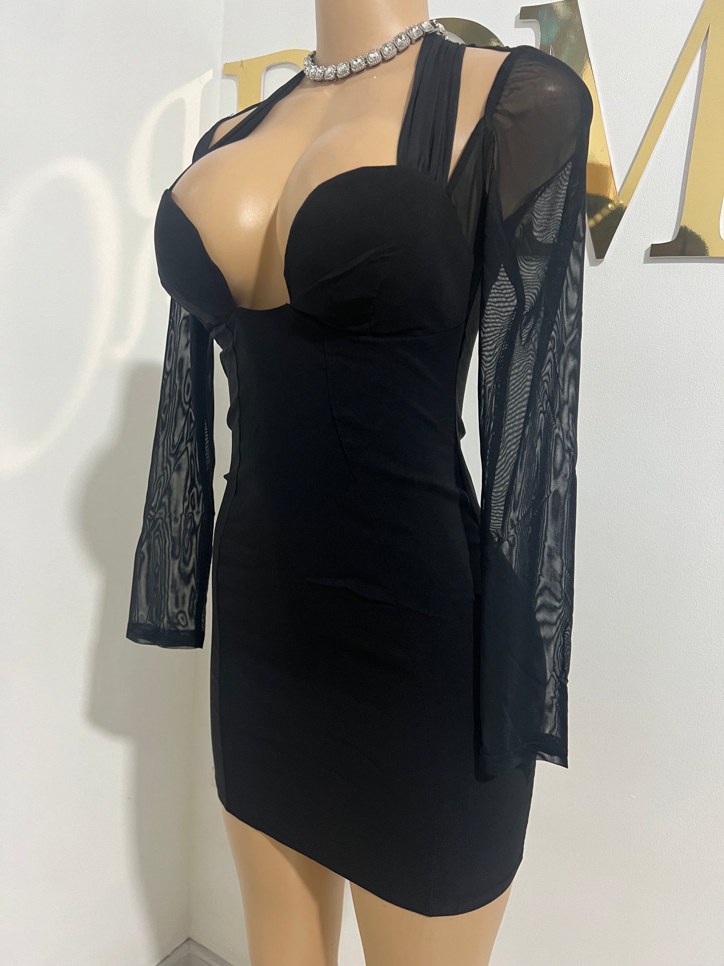 Lori Super Mini Dress (Black)