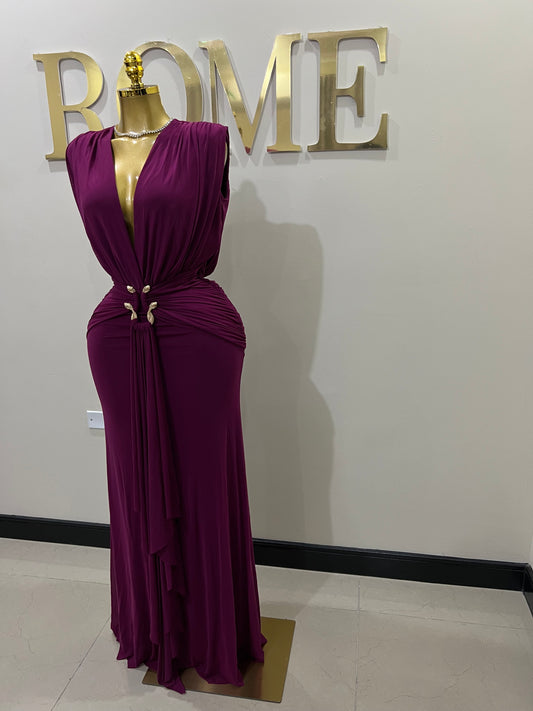 Michelle Snake Dress (Purple)