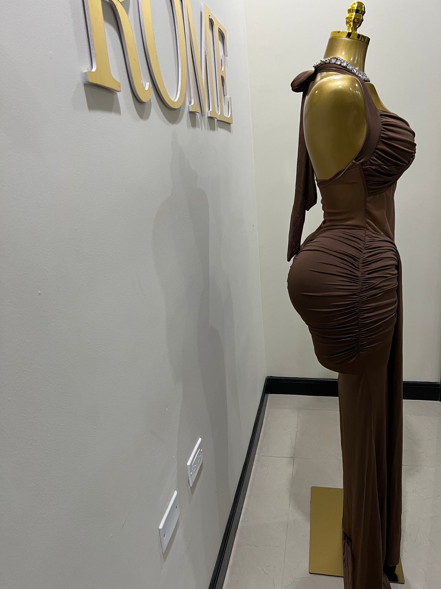 Sweetheart Nara Dress (Brown)