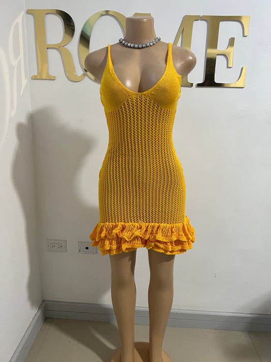 Azalea Crochet Dress (Yellow)