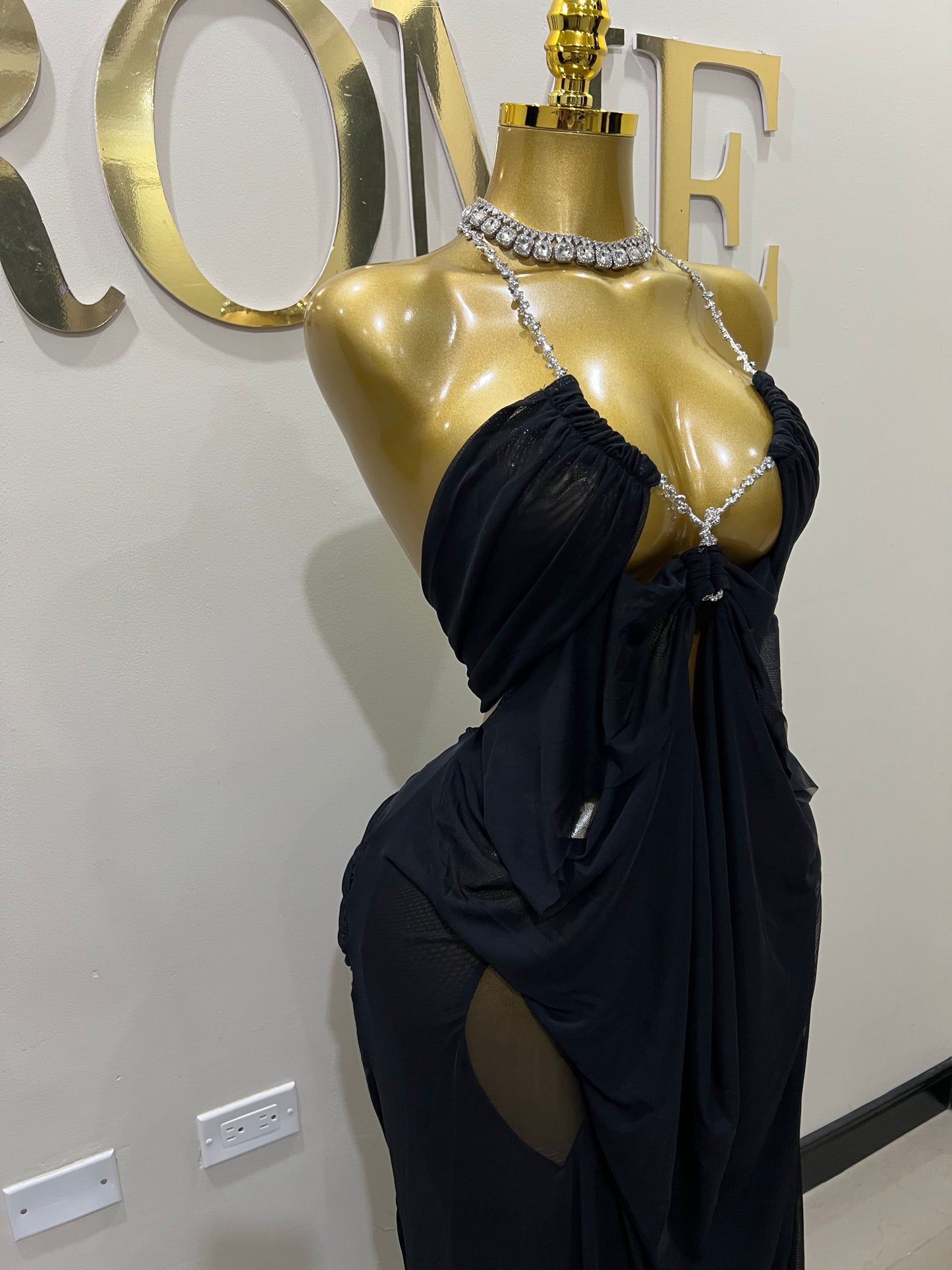 Kim Mesh Dress (Black)