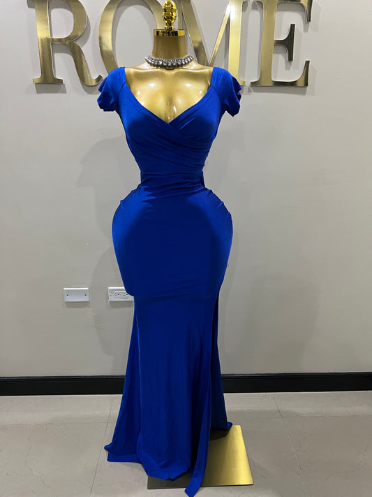 Kerry Short Sleeve Dress (Blue)