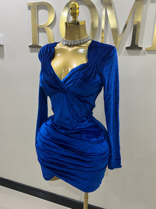 Adele Sweetheart Dress (Blue)