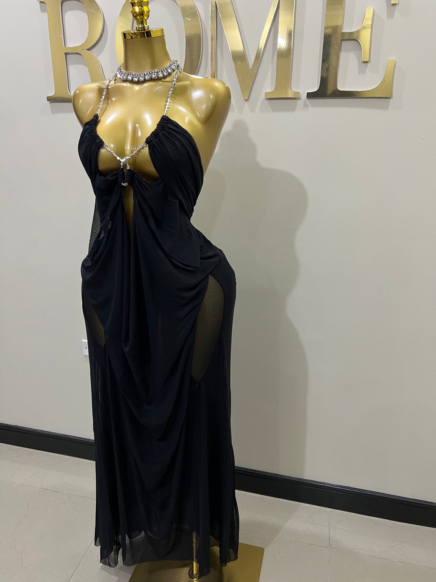 Kim Mesh Dress (Black)