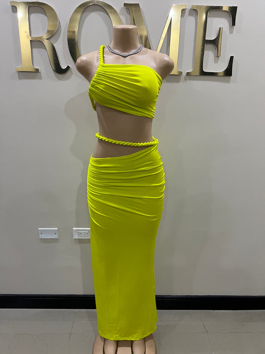 Emma Giselle Rope Skirt Set (Green)