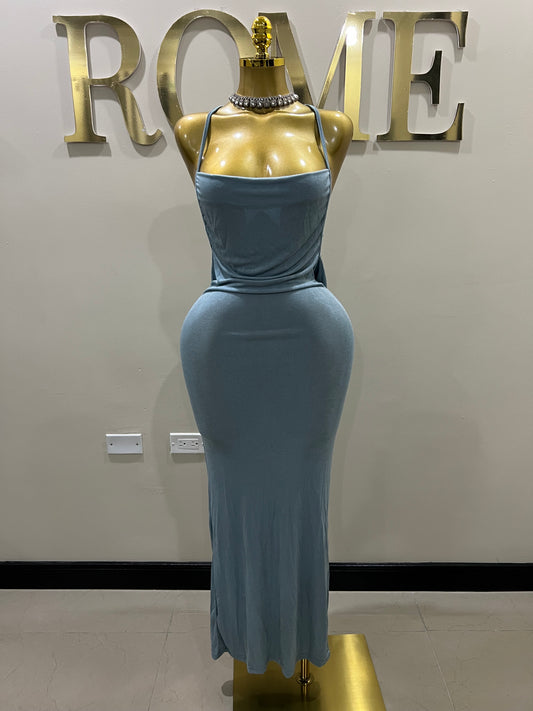 Carey True Dress (Ash Blue)
