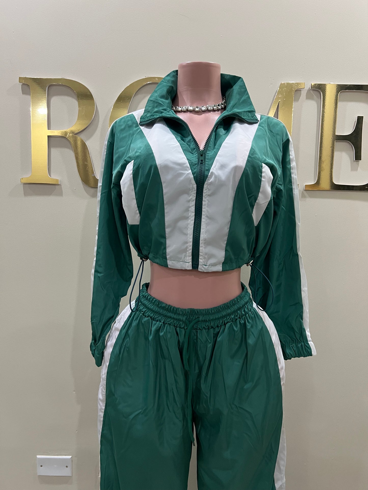 Brooklyn Tracksuit Pants Set (Green)