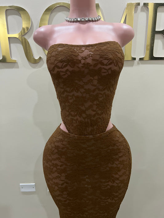 Luna Lace Bodysuit & Skirt Set