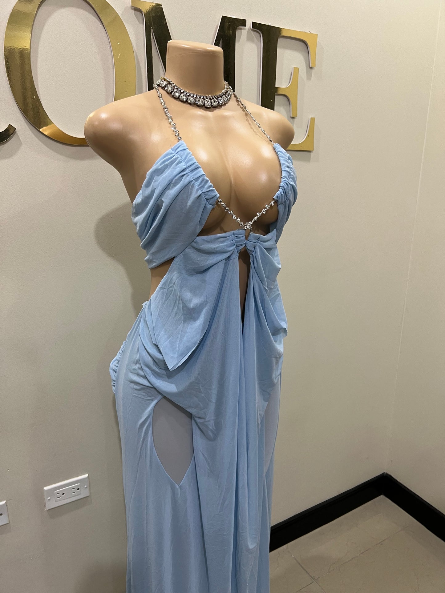 Kim Mesh Dress (Blue)