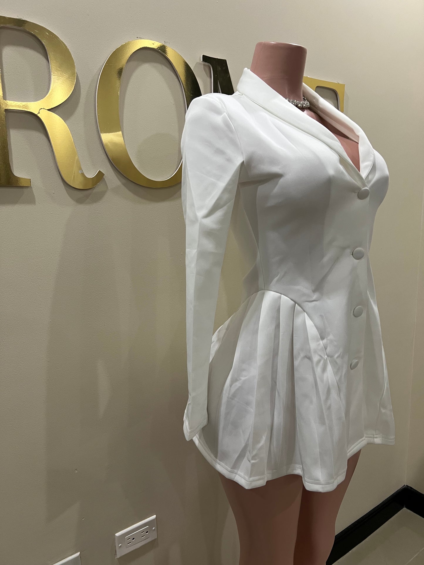 Jodie Mini Dress (White)