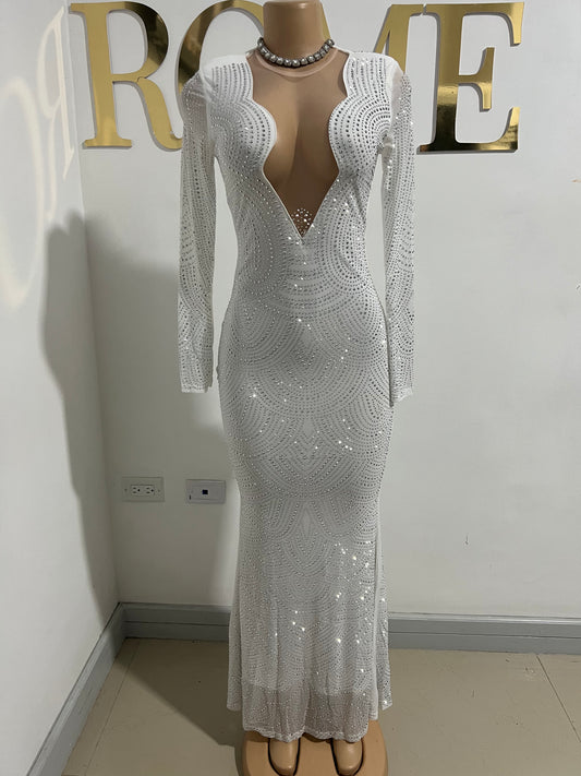 Julia Long Dress (White)