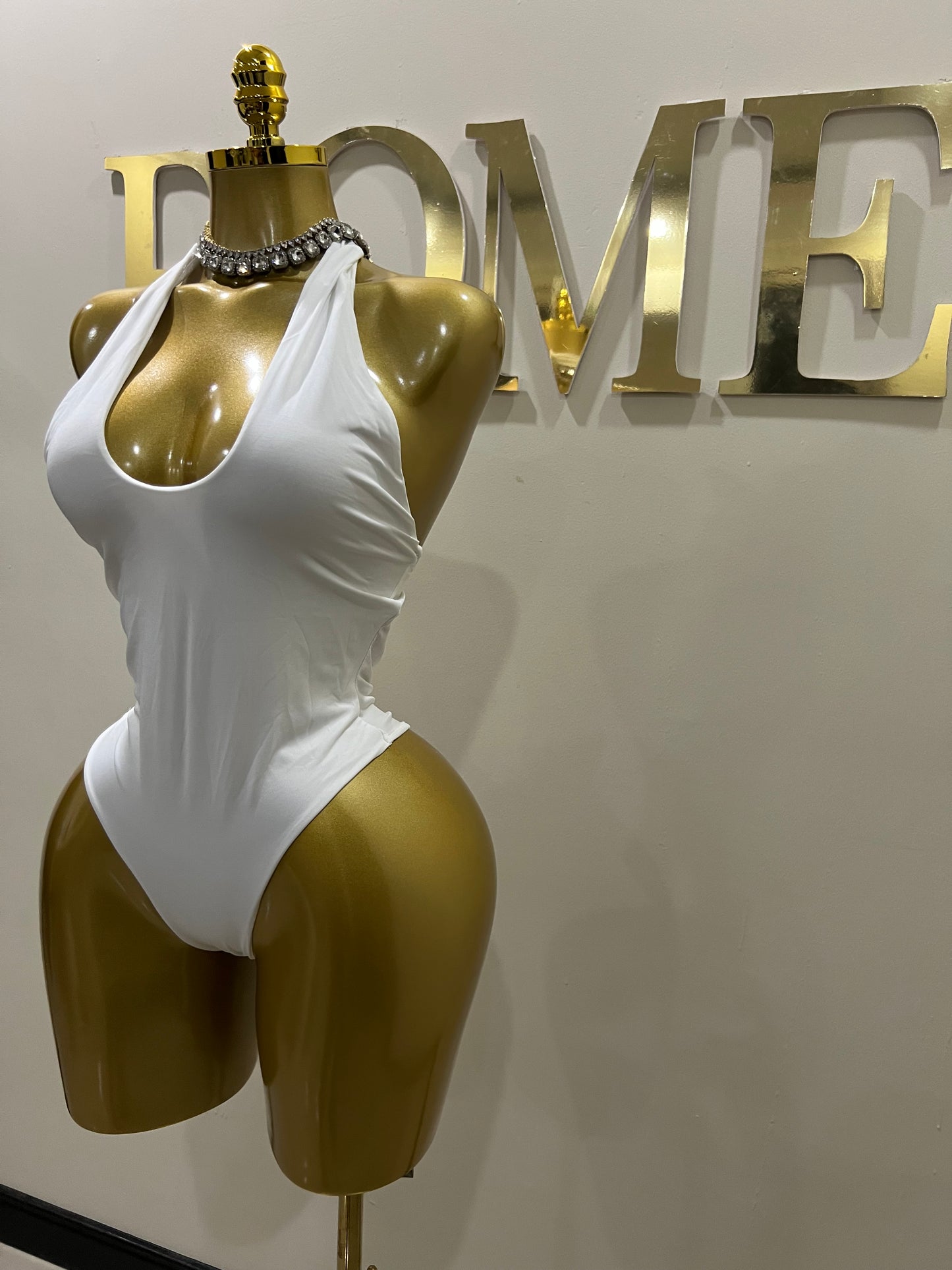 Nara Petal 2 Pcs Bodysuit & Skirt Set (White)