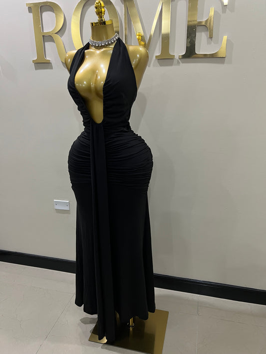 Chinelle Nara Halter Dress (Black)