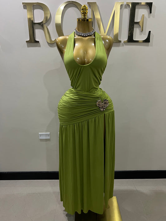 Nara Petal 2 Pcs Bodysuit & Skirt Set (Green)