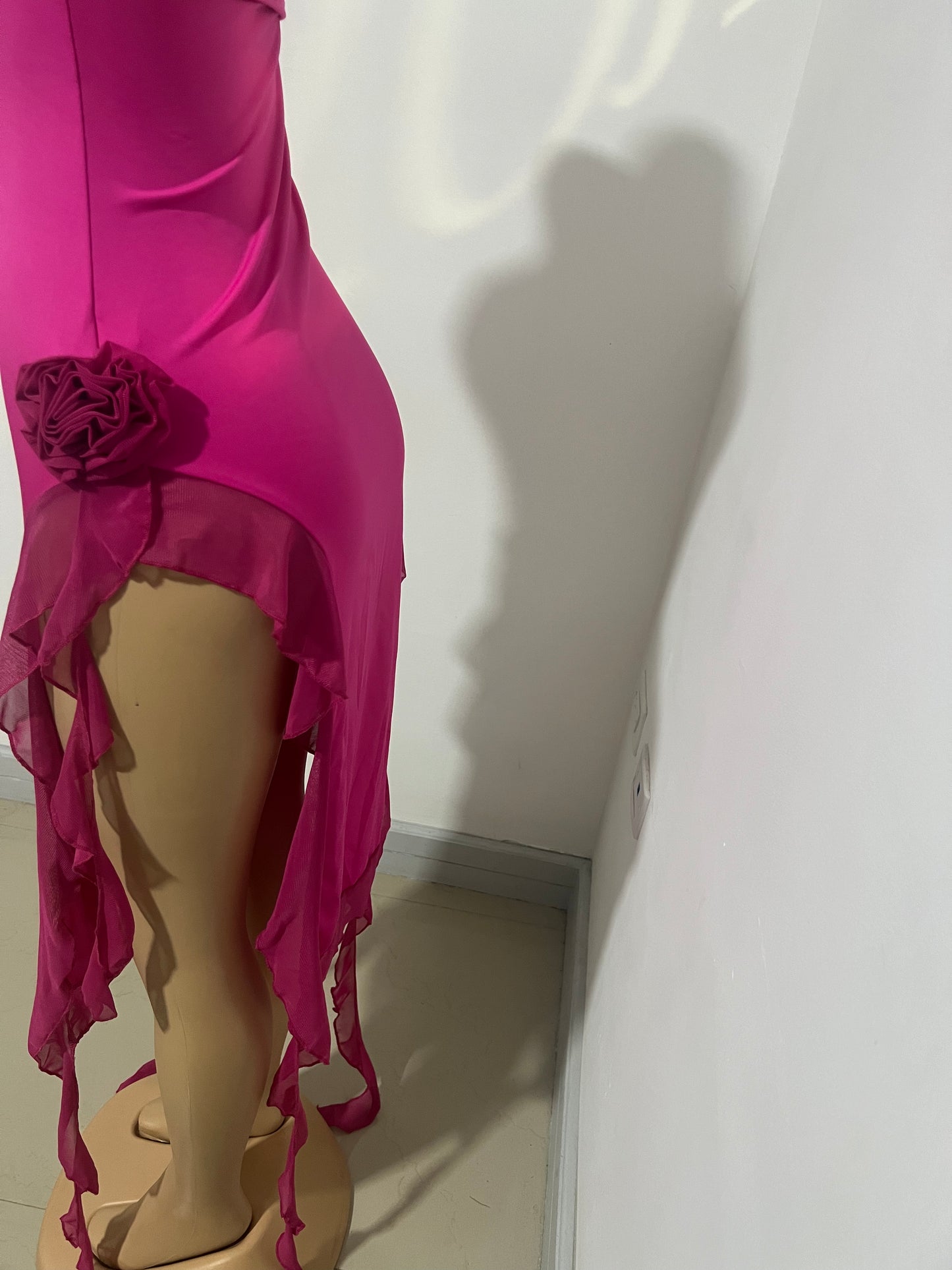 Rose Ruffle Dress (Pink)