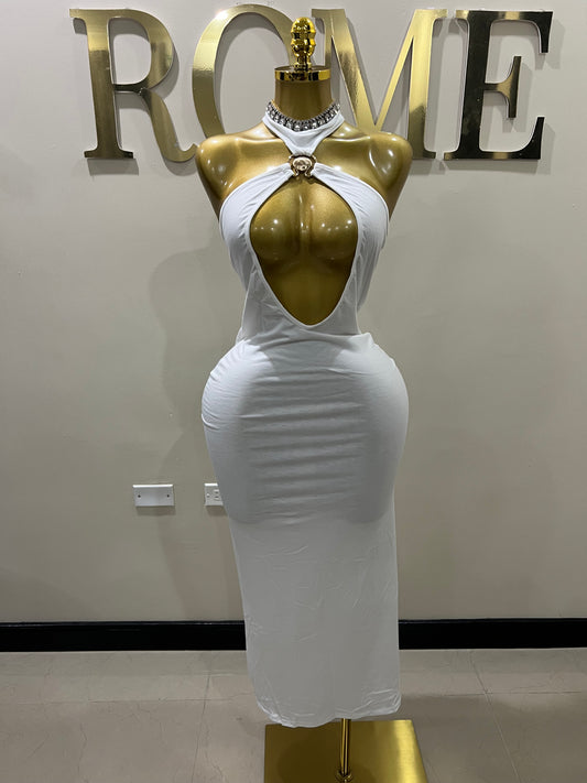 Kim Slay Seashell Dress (White)