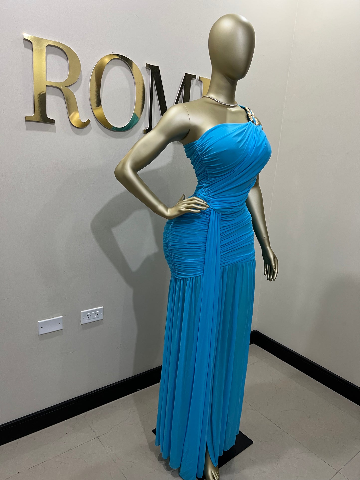 Michelle Grace Chain Dress (Blue)