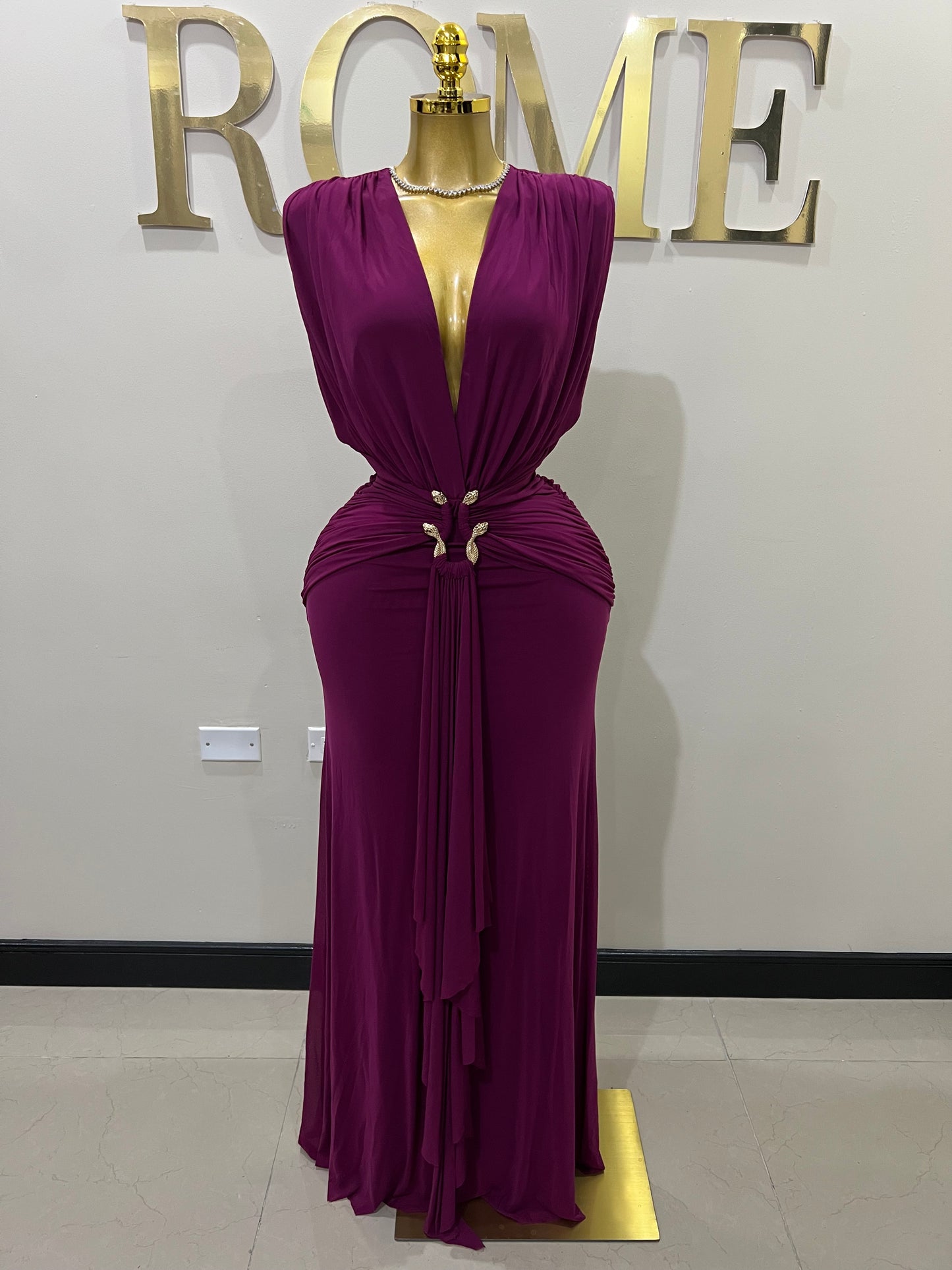 Michelle Snake Dress (Purple)