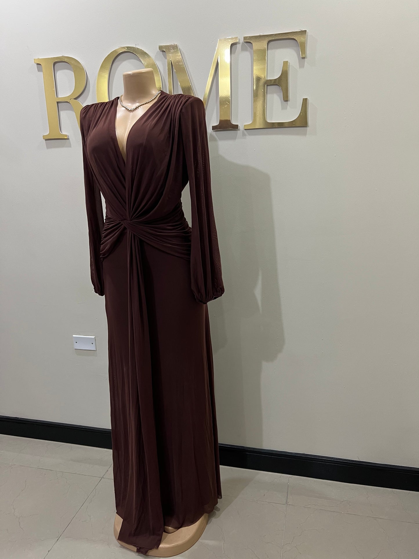 Michelle Victoria Dress (Brown)