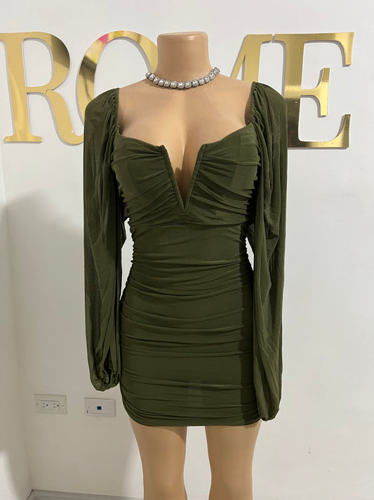 Aubrey Dress (Army Green)