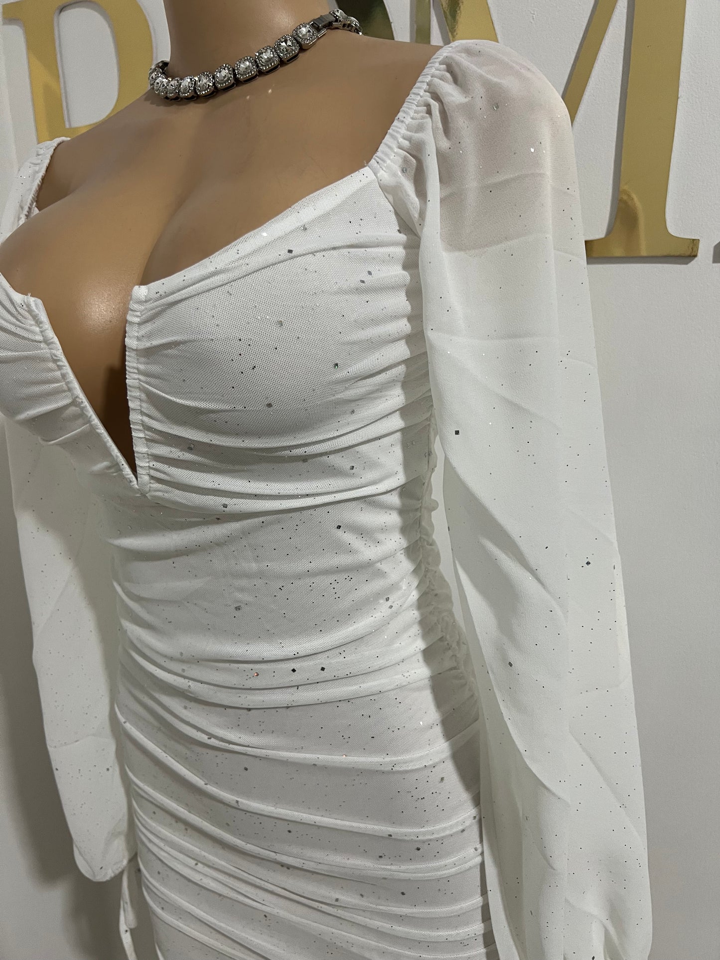 Aubrey Sprinkles Dress (White)