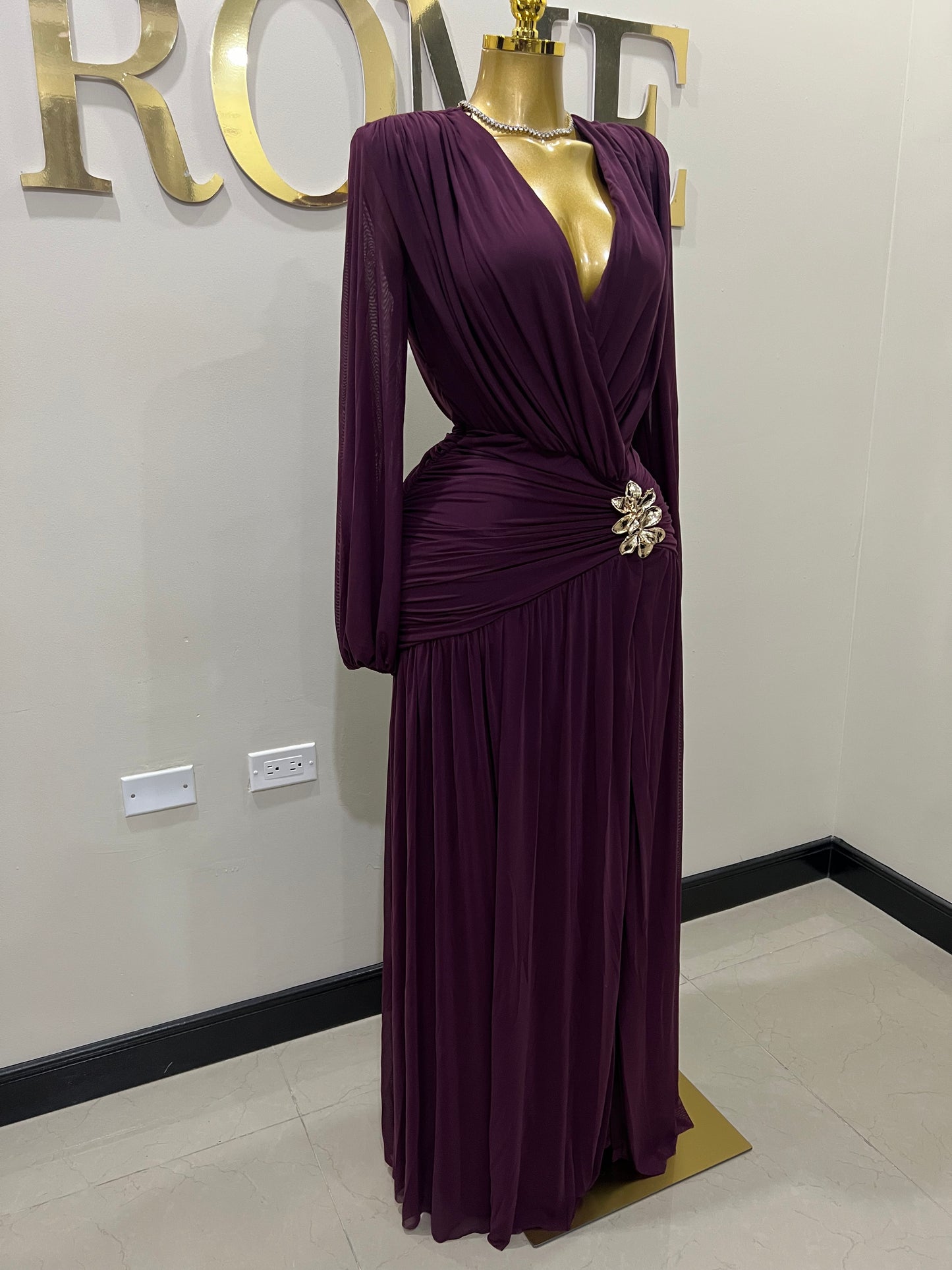 Michelle Valor Dress (Black Cherry Purple)