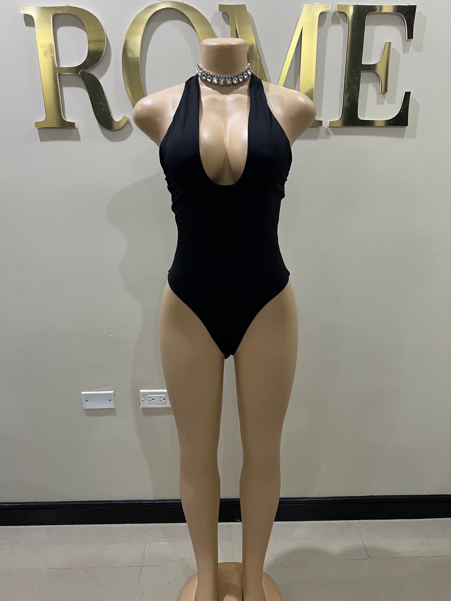 Nara Petal 2 Pcs Bodysuit & Skirt Set (Black)