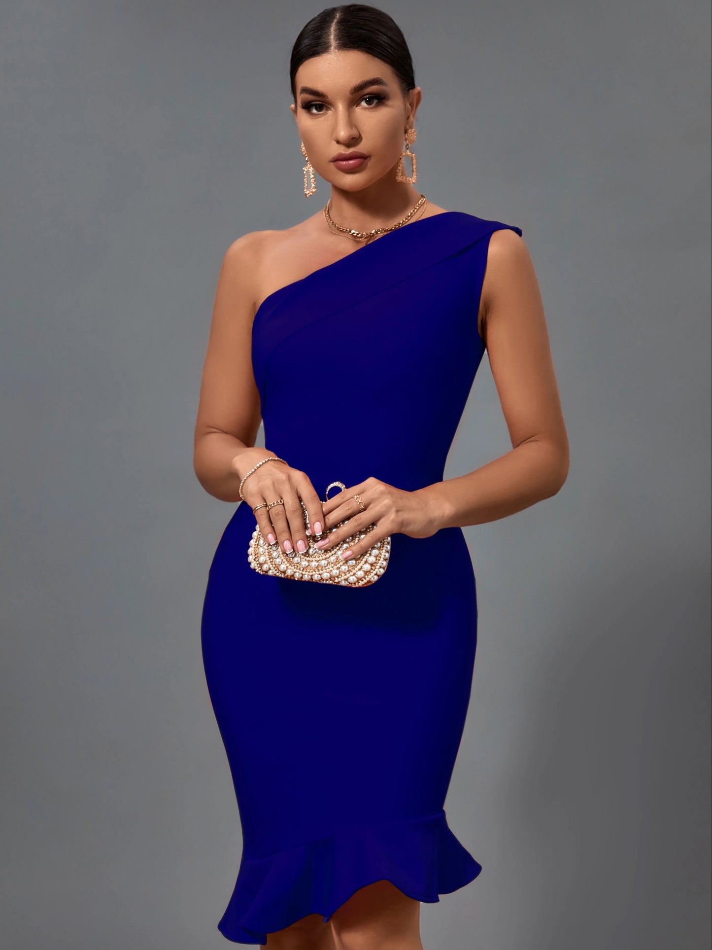 Olivia Bandage Glam Dress (Blue)