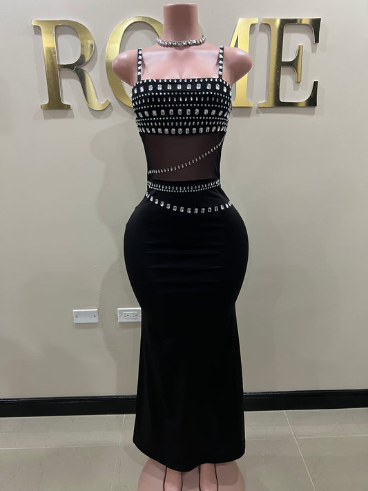 Blair Crystal Dress (Black)
